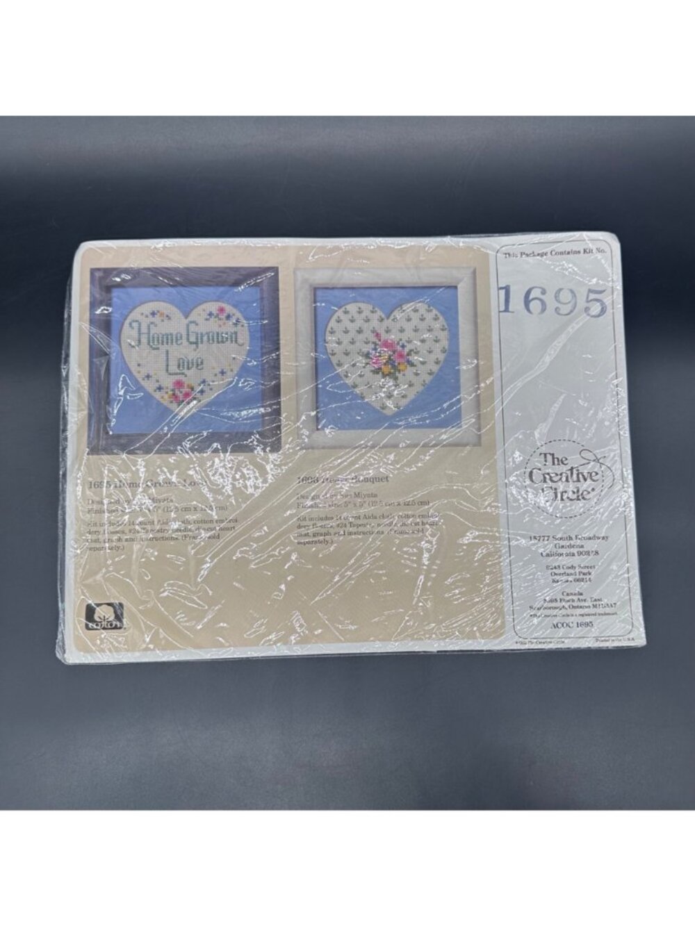 Vintage Cross Stitch Kit 1988 The Creative Circle 1695 Home Grown Love Heart - Picture 2 of 7